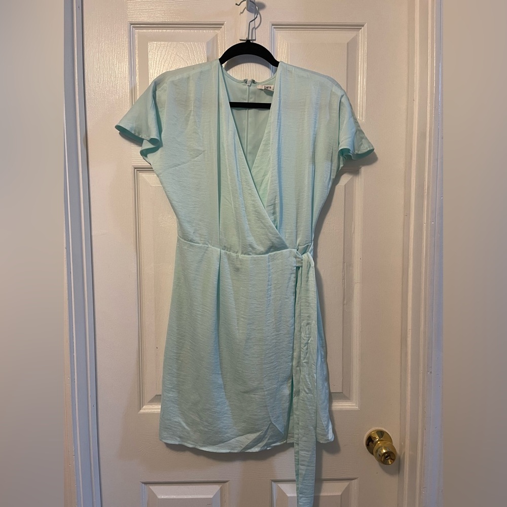 Bar III V-Neck Casual, light blue, size S, New